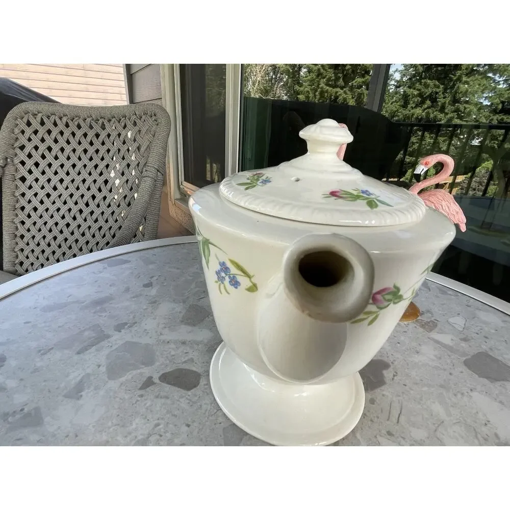 Homer Laughlin Purple Rose Liberty 6 Cup Teapot